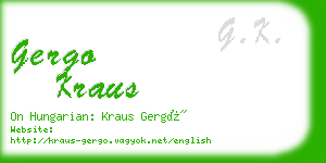 gergo kraus business card